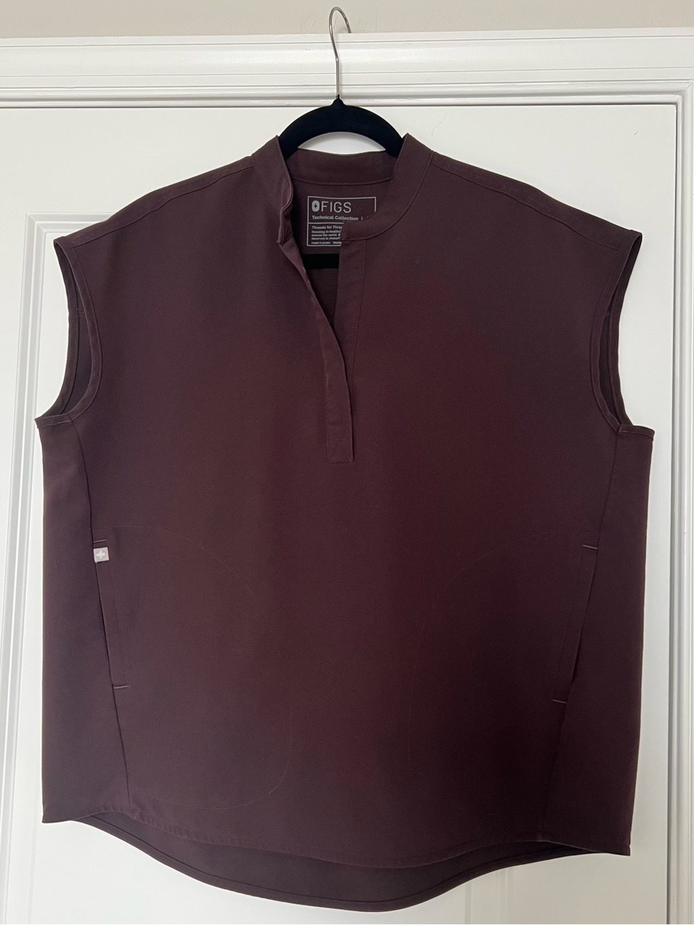 FIGS Sleeveless Tunic Top in Deep Plum